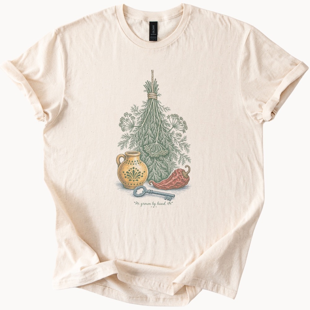 Dried Herbs Art Herbalist Gift Vintage Botanical Tee - Picture 3 of 5